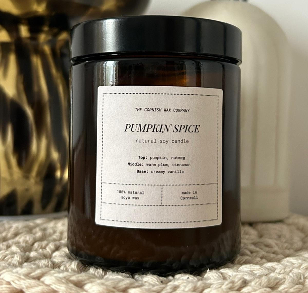 Scented Soy Candles in Amber Jars
